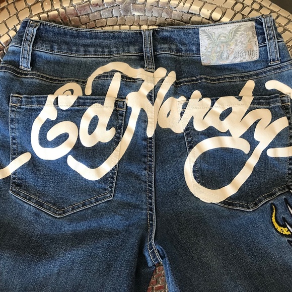 LAID-BACK VIBES🔥 SKULL & EAGLE LOW WAIST STRETCH JEANS - Picture 2 of 14